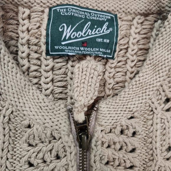 Woolrich Beige Knit Zip Up Vest - Picture 3 of 8